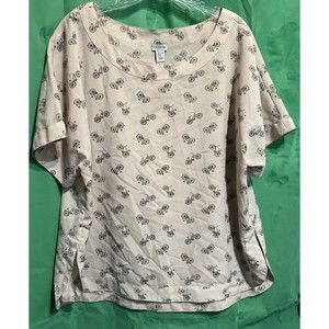 Porophrose Pink Women’s Blouse, Short Sleeve, XL